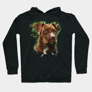 American PitBull Terrier dog watercolor Hoodie